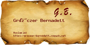 Gráczer Bernadett névjegykártya