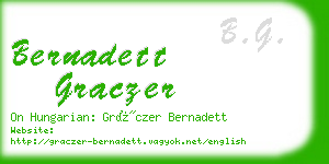 bernadett graczer business card
